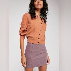 Free people purple mini skirt